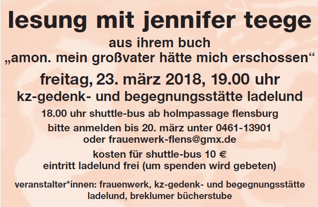 Lesung mit Jennifer Teege